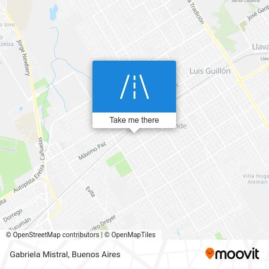Gabriela Mistral map