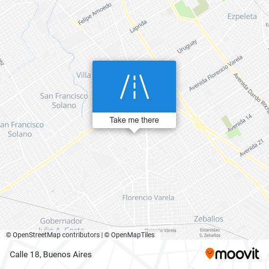 Calle 18 map