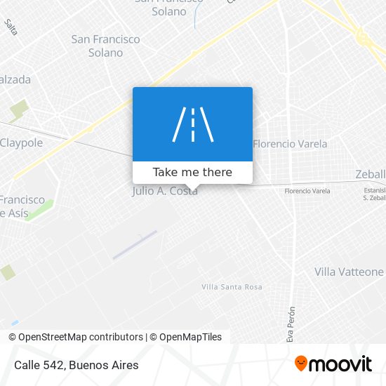 Calle 542 map