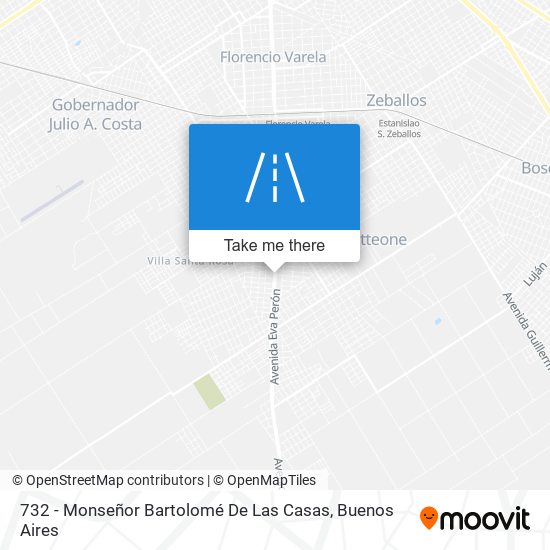 732 - Monseñor Bartolomé De Las Casas map