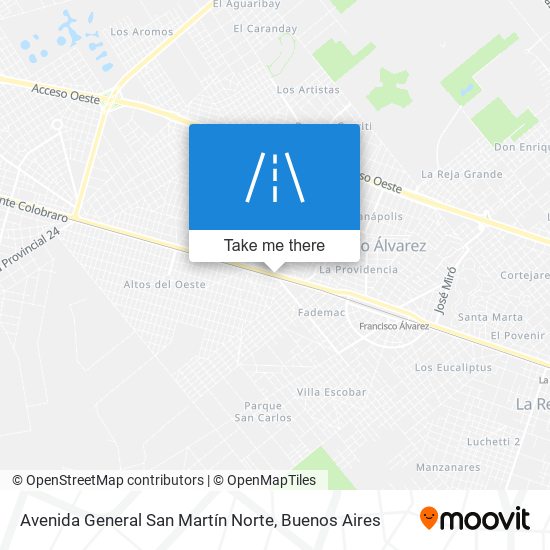 Avenida General San Martín Norte map
