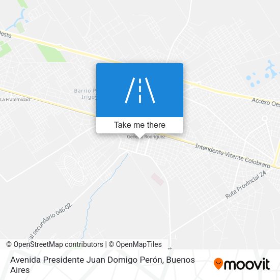 Mapa de Avenida Presidente Juan Domigo Perón