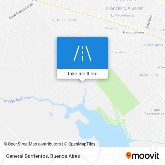 General Barrientos map