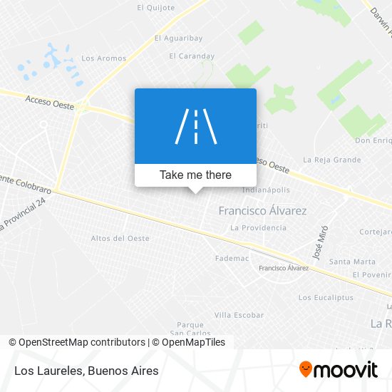 Los Laureles map