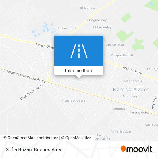 Sofía Bozán map