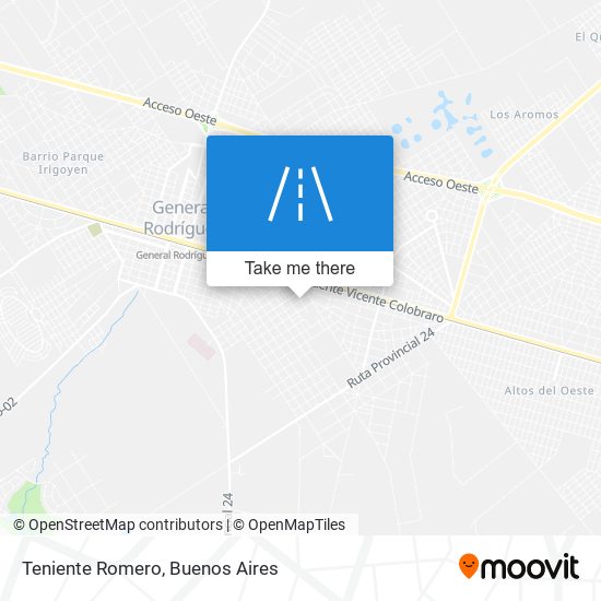 Teniente Romero map