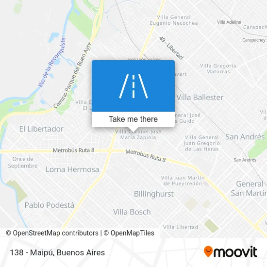 Mapa de 138 - Maipú