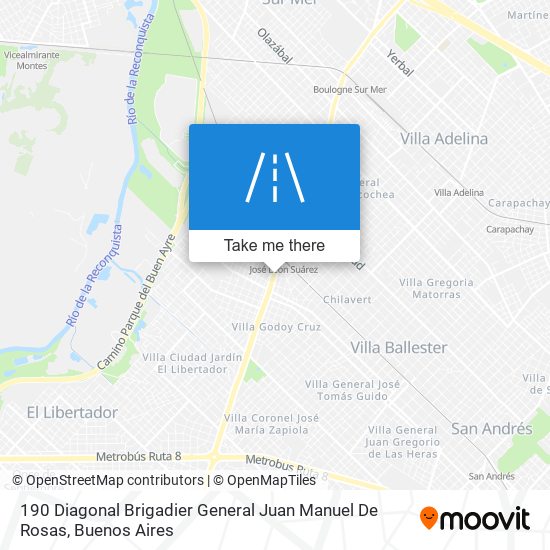 190 Diagonal Brigadier General Juan Manuel De Rosas map