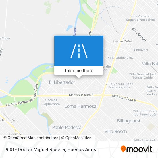 Mapa de 908 - Doctor Miguel Rosella
