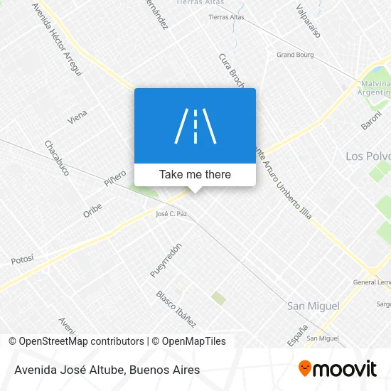 Avenida José Altube map