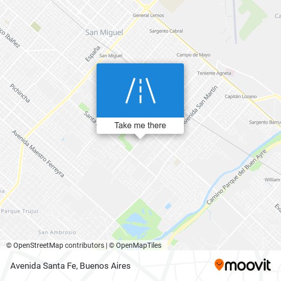 Avenida Santa Fe map