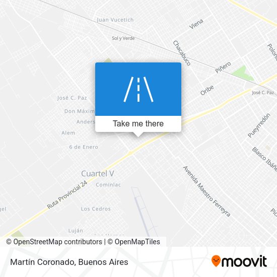 Martín Coronado map