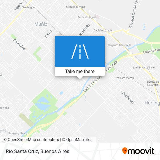 Río Santa Cruz map