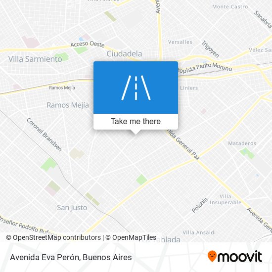 Avenida Eva Perón map
