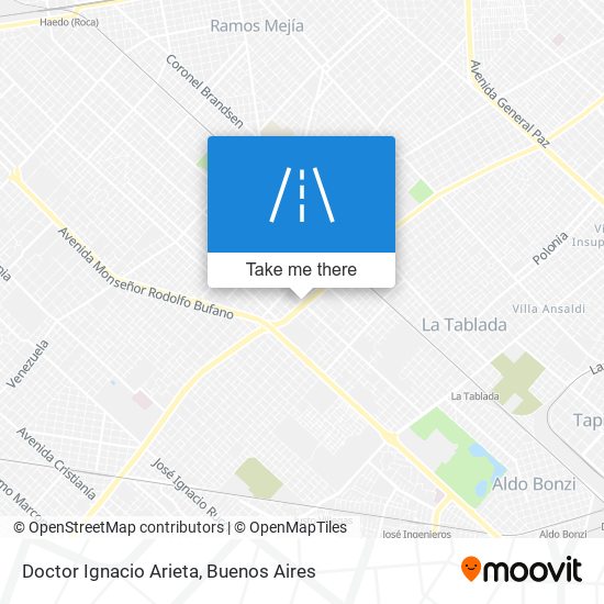 Doctor Ignacio Arieta map