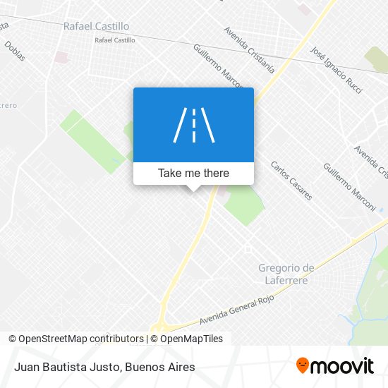 Juan Bautista Justo map