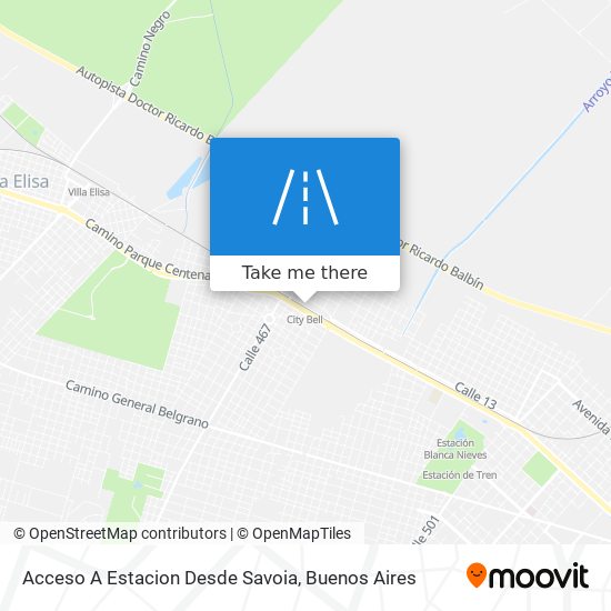 Acceso A Estacion Desde Savoia map