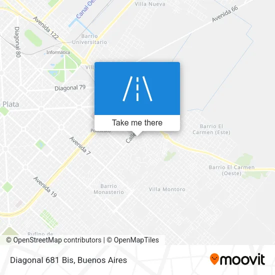 Diagonal 681 Bis map