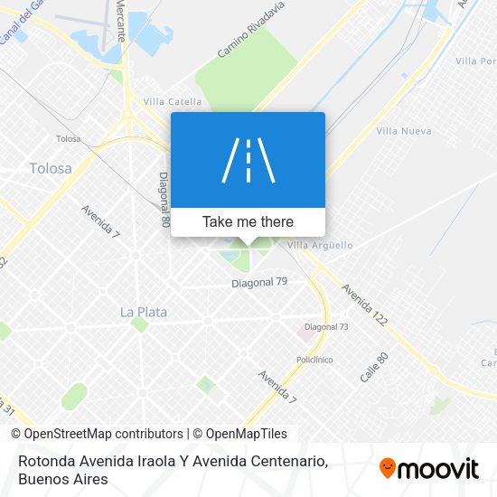 Rotonda Avenida Iraola Y Avenida Centenario map