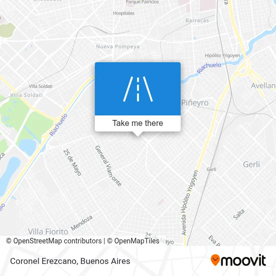 Coronel Erezcano map