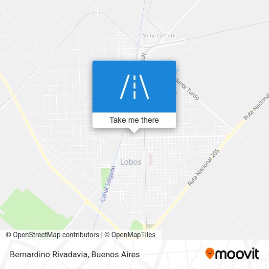 Mapa de Bernardino Rivadavia