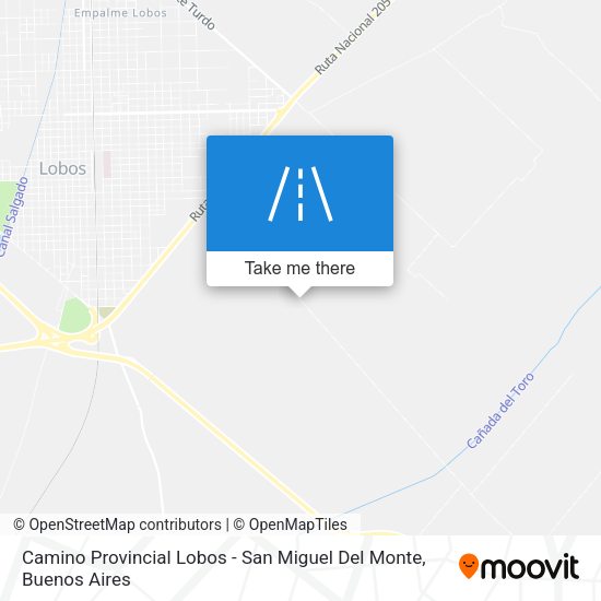 Mapa de Camino Provincial Lobos - San Miguel Del Monte