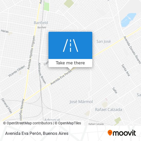 Avenida Eva Perón map
