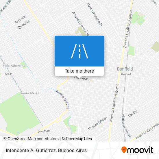 Intendente A. Gutiérrez map