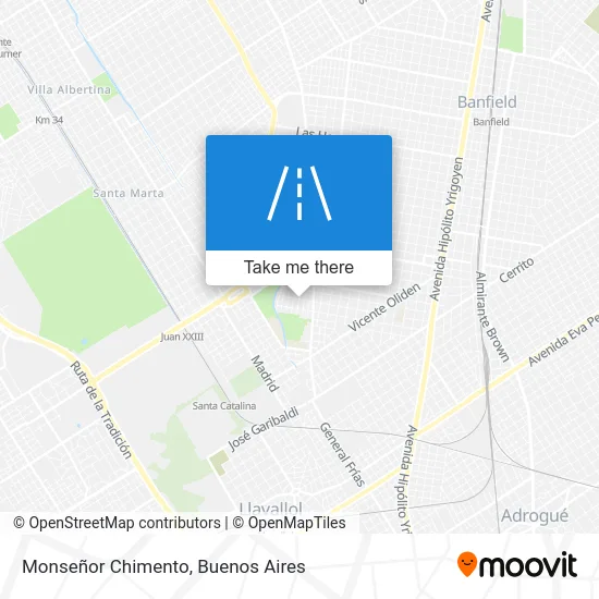 Monseñor Chimento map