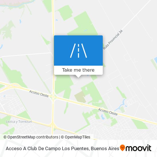Mapa de Acceso A Club De Campo Los Puentes