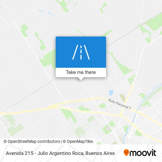 Avenida 215 - Julio Argentino Roca map