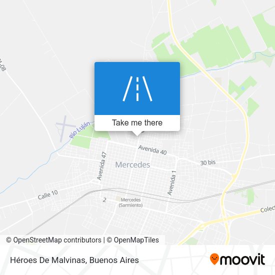 Héroes De Malvinas map