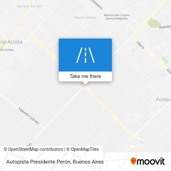 Autopista Presidente Perón map