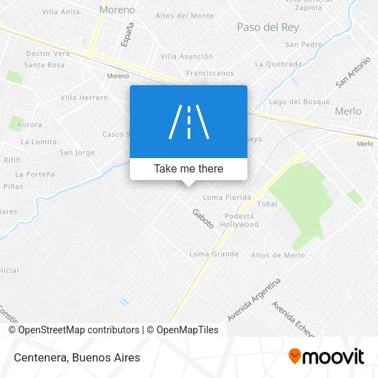 Centenera map