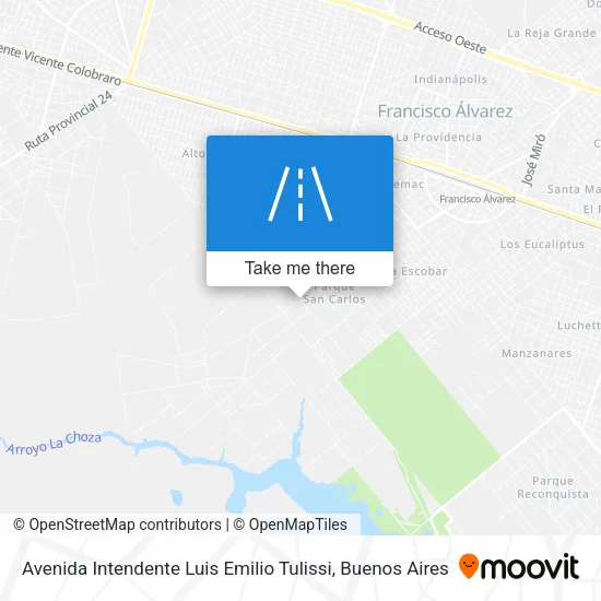 Avenida Intendente Luis Emilio Tulissi map