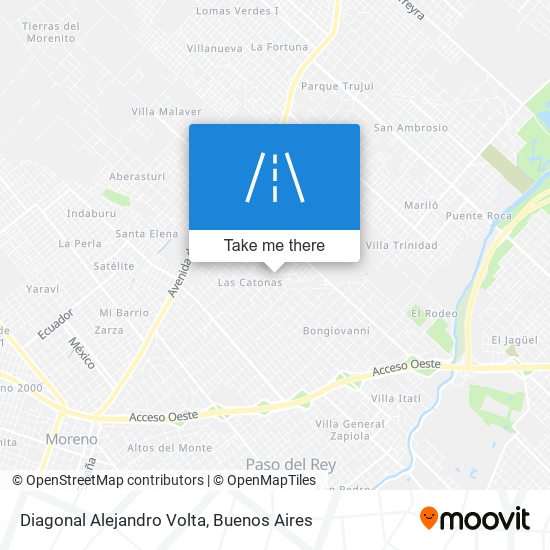 Mapa de Diagonal Alejandro Volta