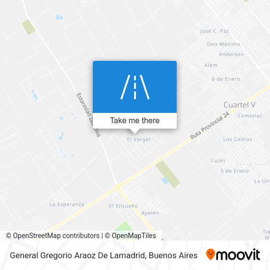 Mapa de General Gregorio Araoz De Lamadrid