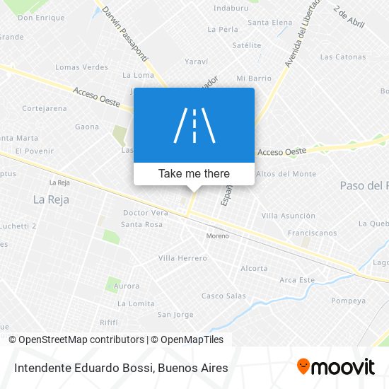 Intendente Eduardo Bossi map