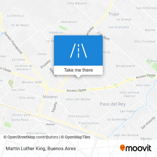 Mapa de Martín Luther King