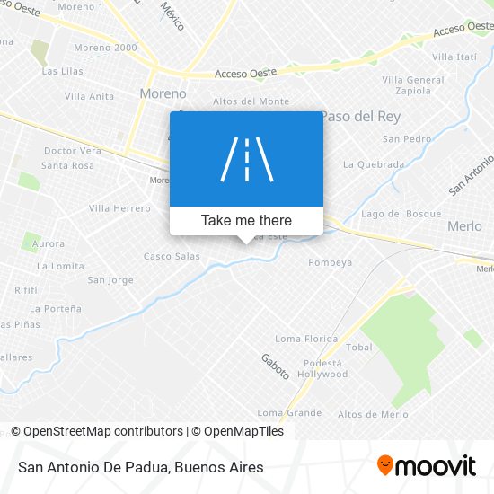 San Antonio De Padua map