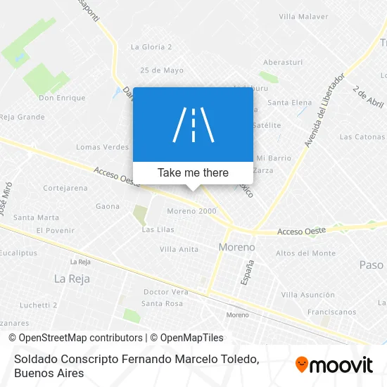 Soldado Conscripto Fernando Marcelo Toledo map