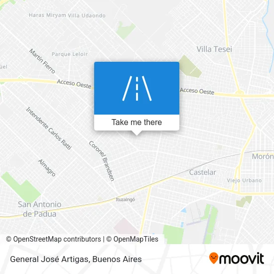 General José Artigas map