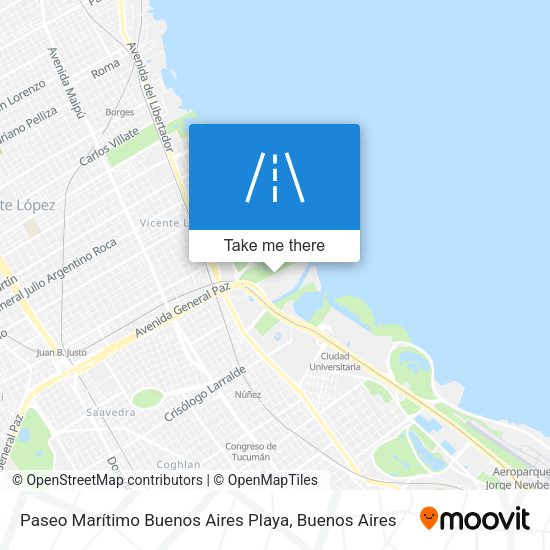Mapa de Paseo Marítimo Buenos Aires Playa