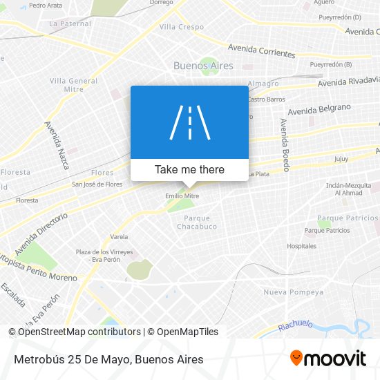 Metrobús 25 De Mayo map