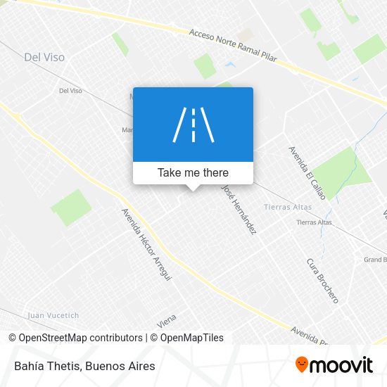 Bahía Thetis map