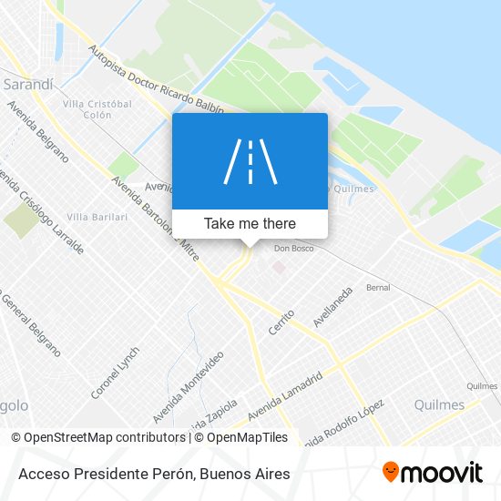 Acceso Presidente Perón map
