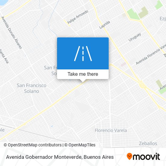 Avenida Gobernador Monteverde map