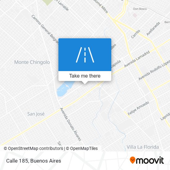 Calle 185 map