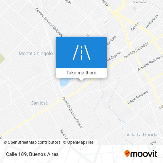 Calle 189 map