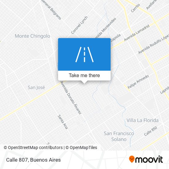 Calle 807 map